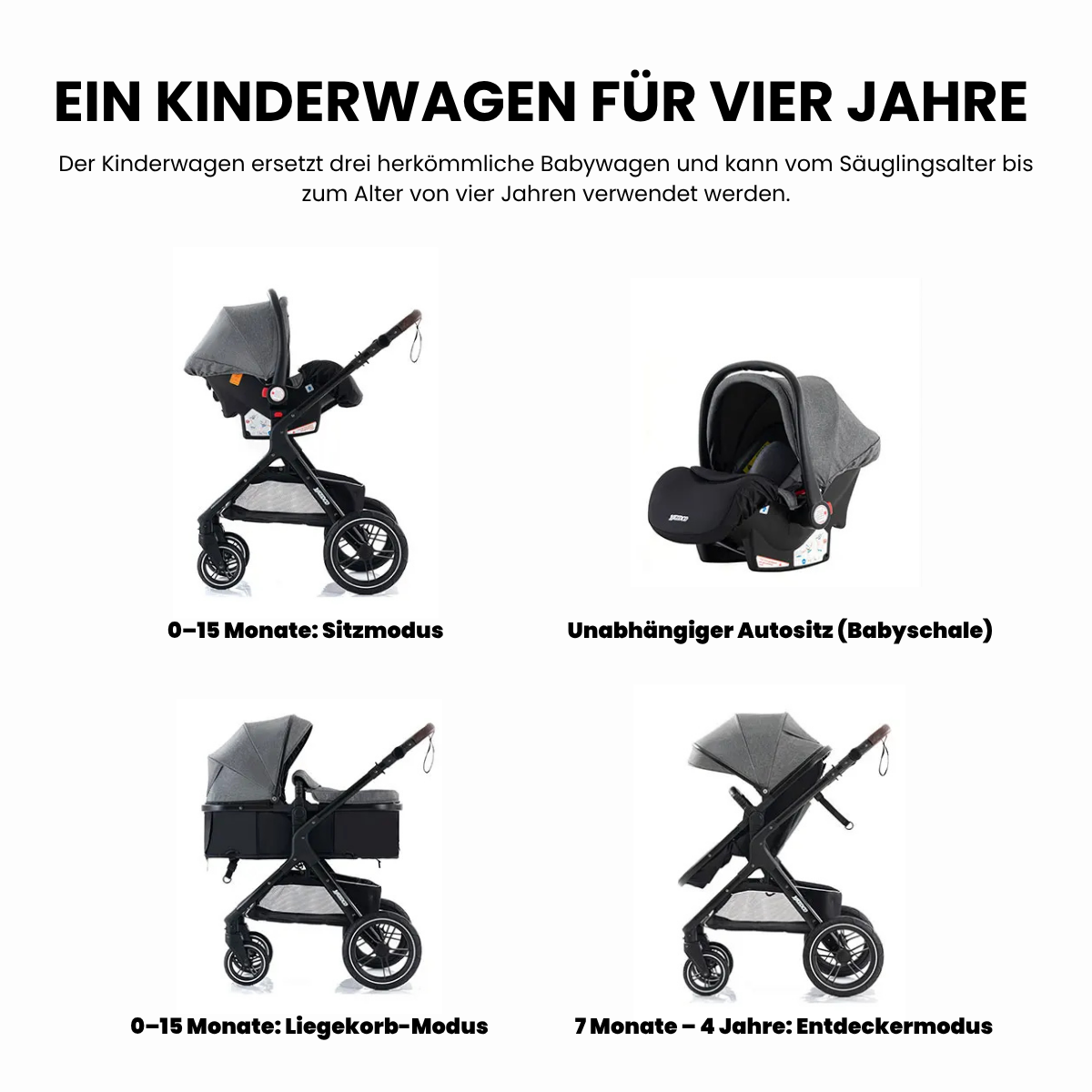 Beeboune One+ — 3-in-1 Kinderwagen - Beeboune