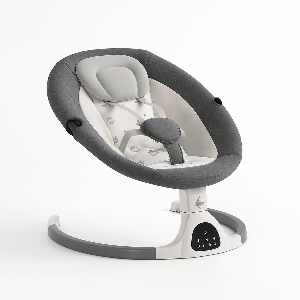 BeeCradle Lux – Elektrische Babywippe & Wiege mit Samtbezug - Beeboune