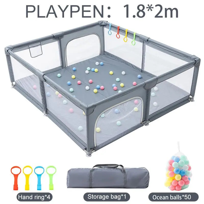 Baby-Laufstall XXL – Sicheres Spielparadies für Babys & Kleinkinder – Stabil, geräumig & einfach zu montieren - Beeboune