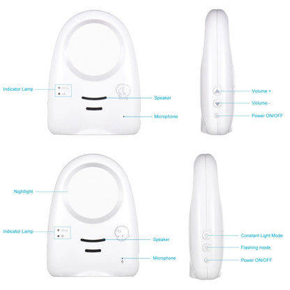 BeeMonitor – Tragbarer Digitaler Audio-Babyphone mit 2,4GHz & Nachtlicht - Beeboune