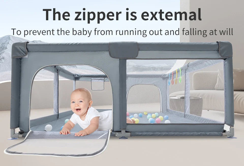 Baby-Laufstall XXL – Sicheres Spielparadies für Babys & Kleinkinder – Stabil, geräumig & einfach zu montieren - Beeboune