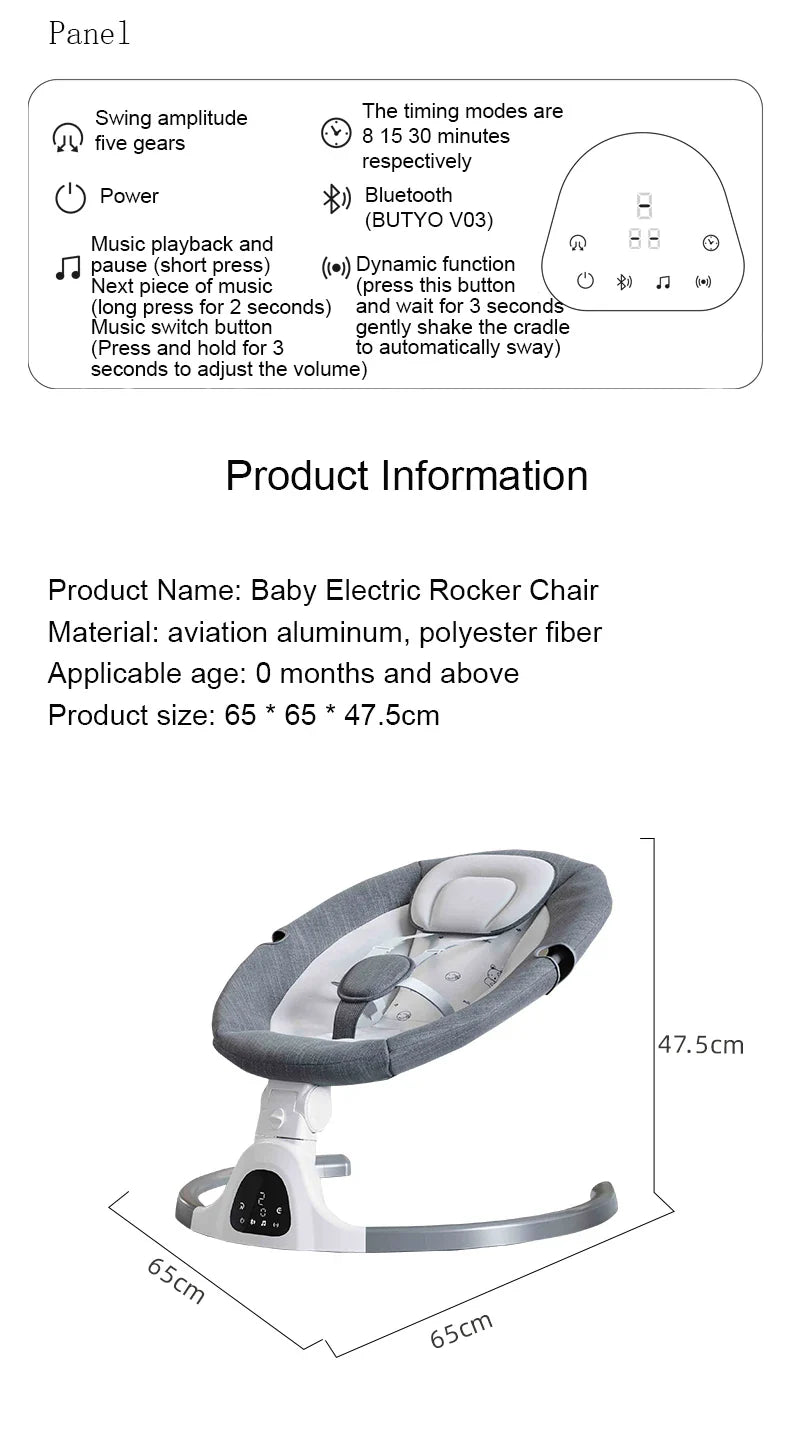 BeeCradle Lux – Elektrische Babywippe & Wiege mit Samtbezug - Beeboune