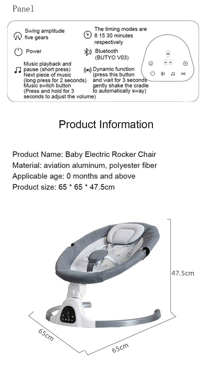 BeeCradle Lux – Elektrische Babywippe & Wiege mit Samtbezug - Beeboune