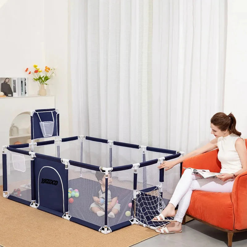 Baby-Laufstall XXL – Sicheres Spielparadies für Babys & Kleinkinder – Stabil, geräumig & einfach zu montieren - Beeboune