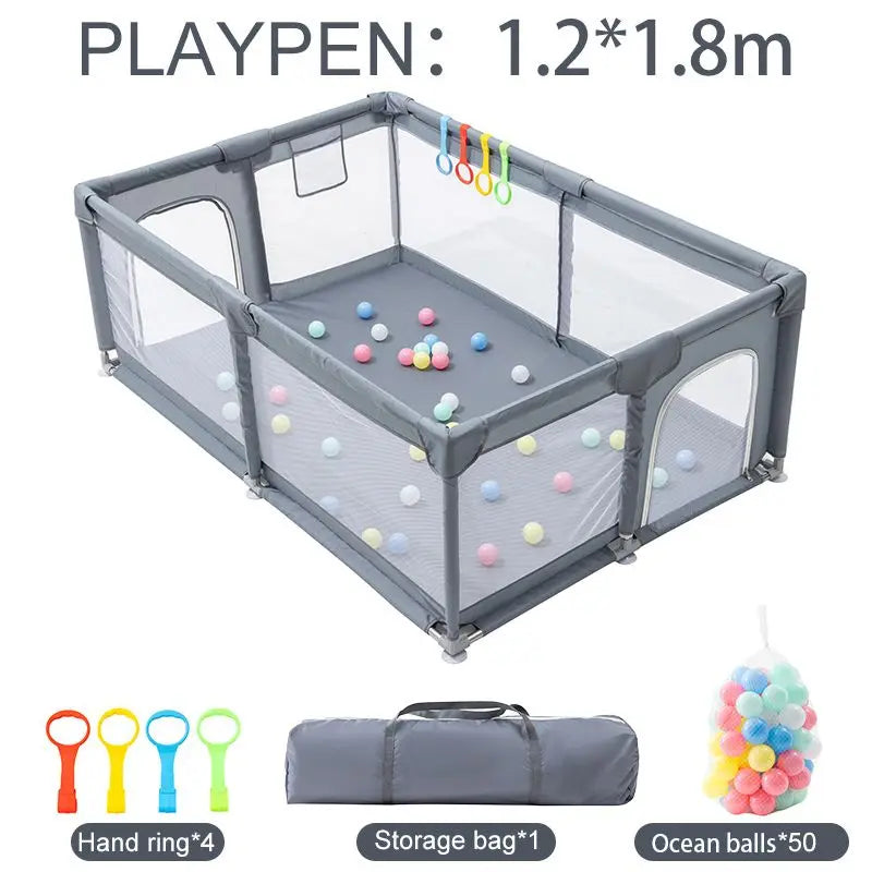 Baby-Laufstall XXL – Sicheres Spielparadies für Babys & Kleinkinder – Stabil, geräumig & einfach zu montieren - Beeboune