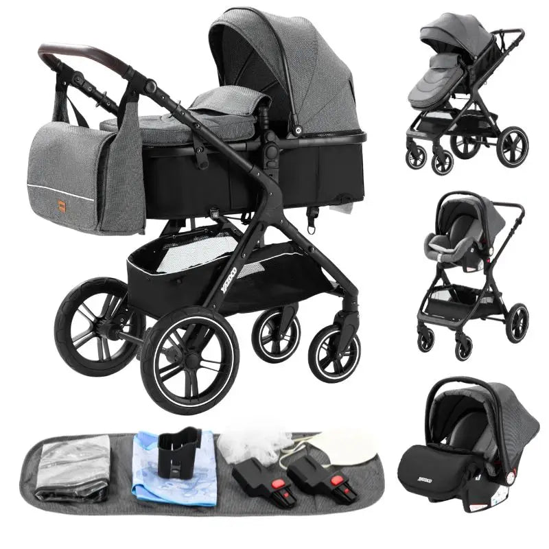 Beeboune One+ — 3-in-1 Kinderwagen - Grau