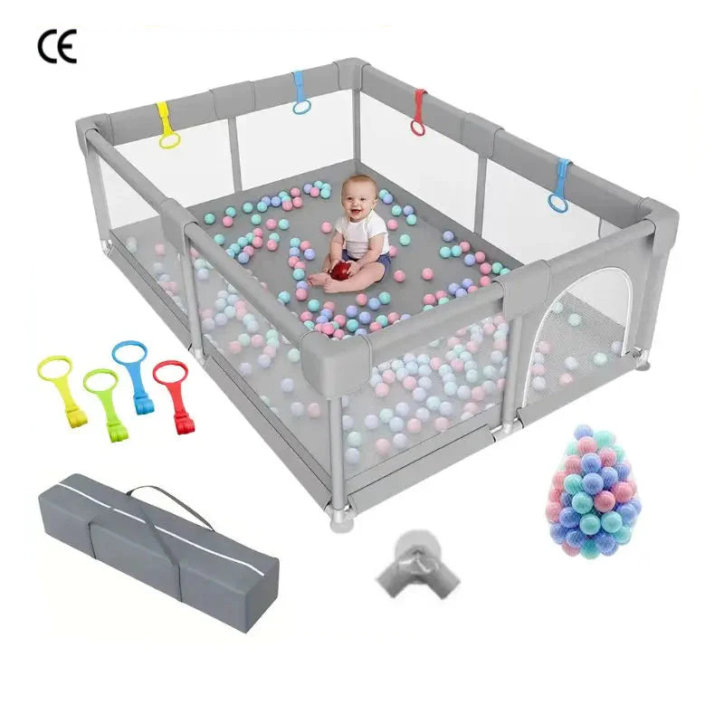 Baby-Laufstall XXL – Sicheres Spielparadies für Babys & Kleinkinder – Stabil, geräumig & einfach zu montieren - Beeboune