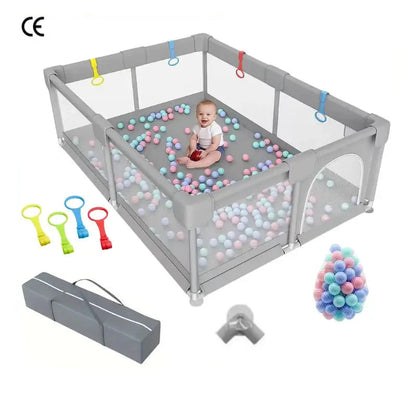 Baby-Laufstall XXL – Sicheres Spielparadies für Babys & Kleinkinder – Stabil, geräumig & einfach zu montieren - Beeboune