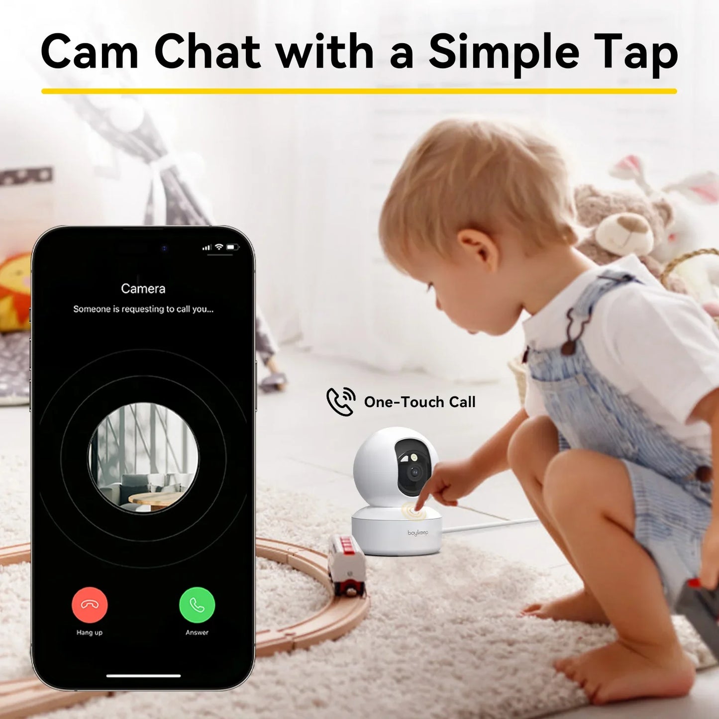 BoyKeep SmartCam 360 – Intelligente Heim- & Haustierkamera mit 3MP & Nachtsicht - Beeboune