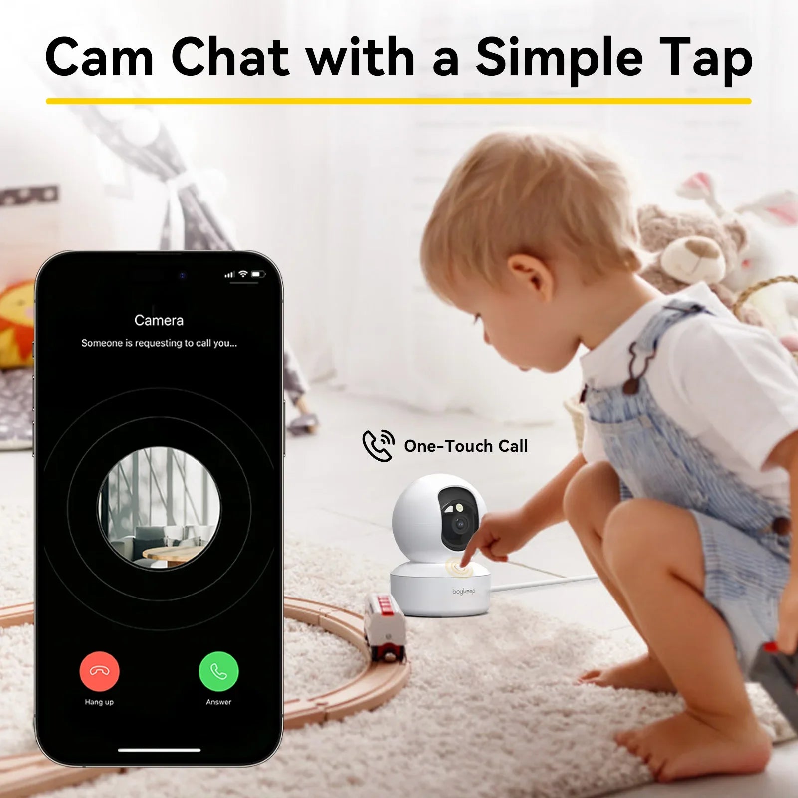 BoyKeep SmartCam 360 – Intelligente Heim- & Haustierkamera mit 3MP & Nachtsicht - Beeboune
