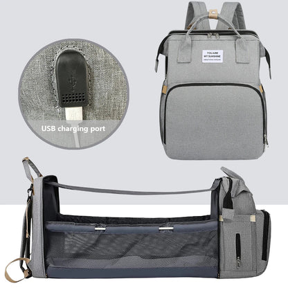 BeeNest – 2-in-1 Babybett & Wickelrucksack - Beeboune