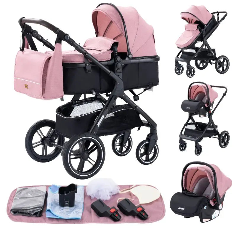 Beeboune One+ — 3-in-1 Kinderwagen - Rosa